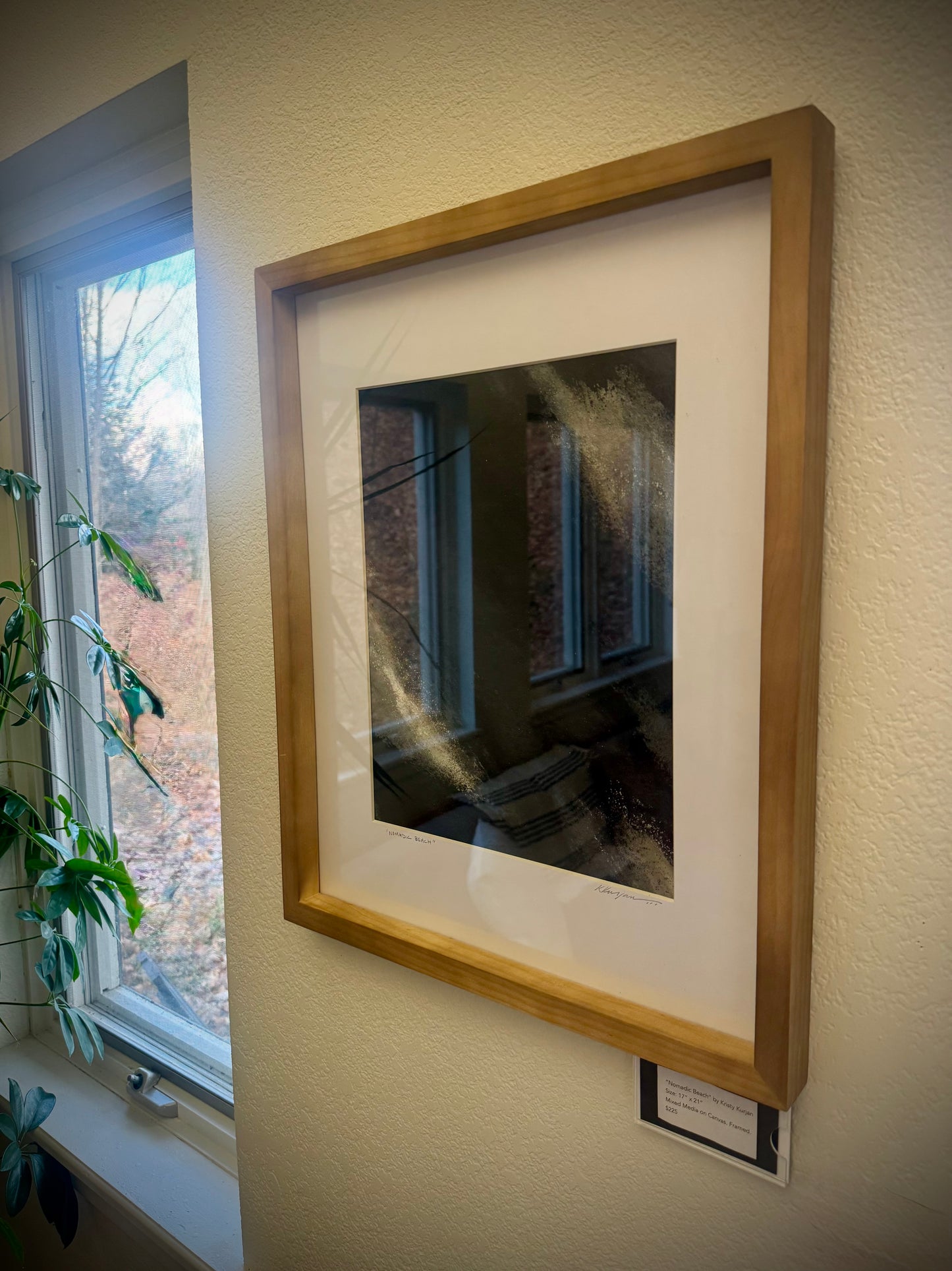 “Nomadic Beach”- Original framed artwork by Kristy Kurjan