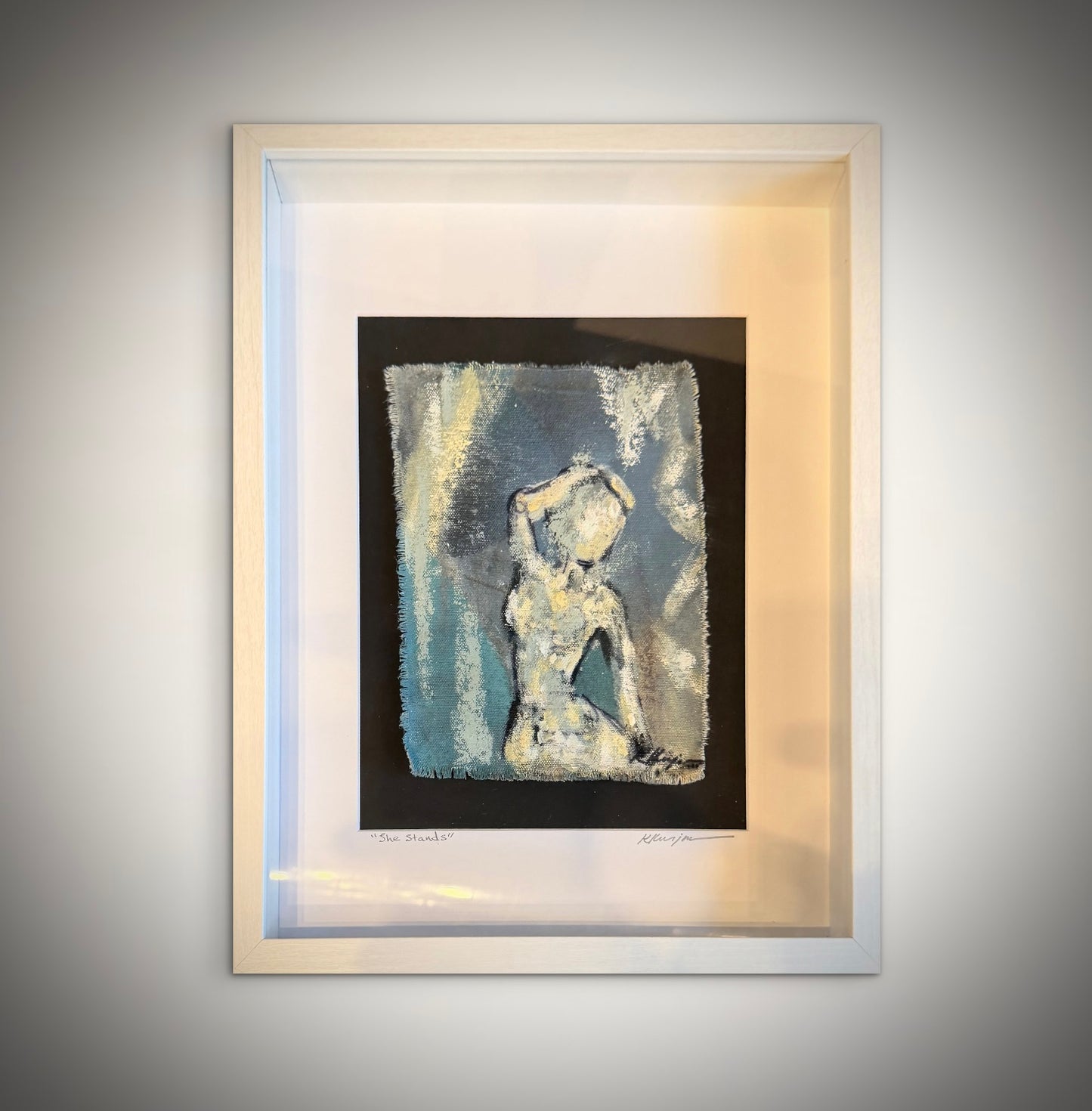 “She Stands”- Original framed artwork by Kristy Kurjan