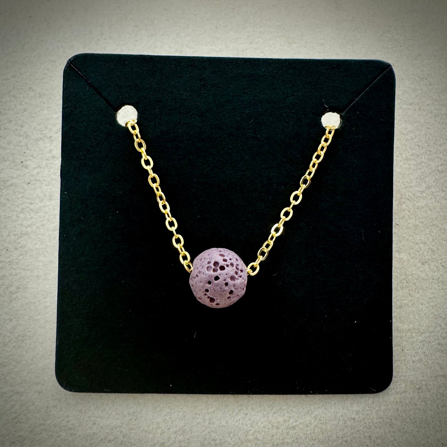 Aromatherapy Diffusion Lava Stone Necklace: Single Bead
