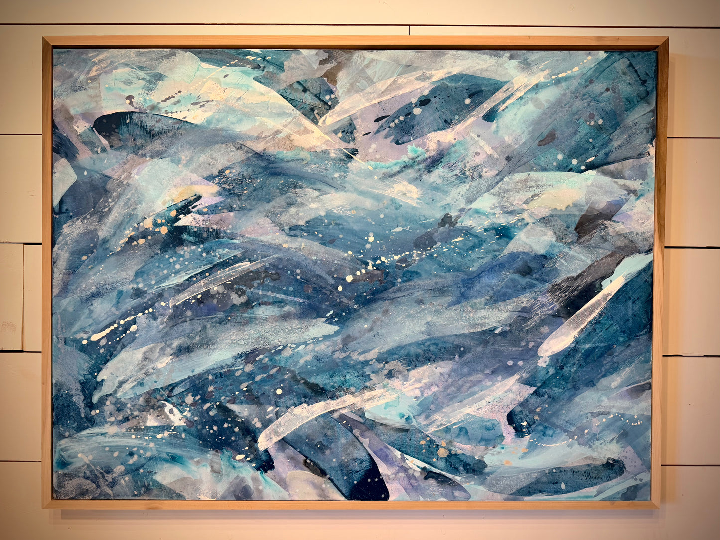 “Coastal Momentum" - Original Abstract Painting by Kristy Kurjan