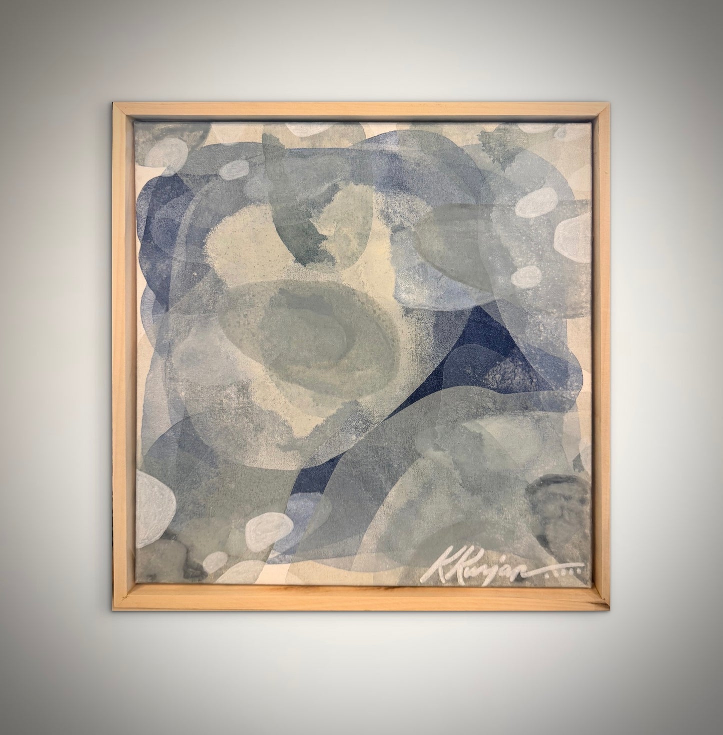 “Blue Views ”- Original framed artwork by Kristy Kurjan