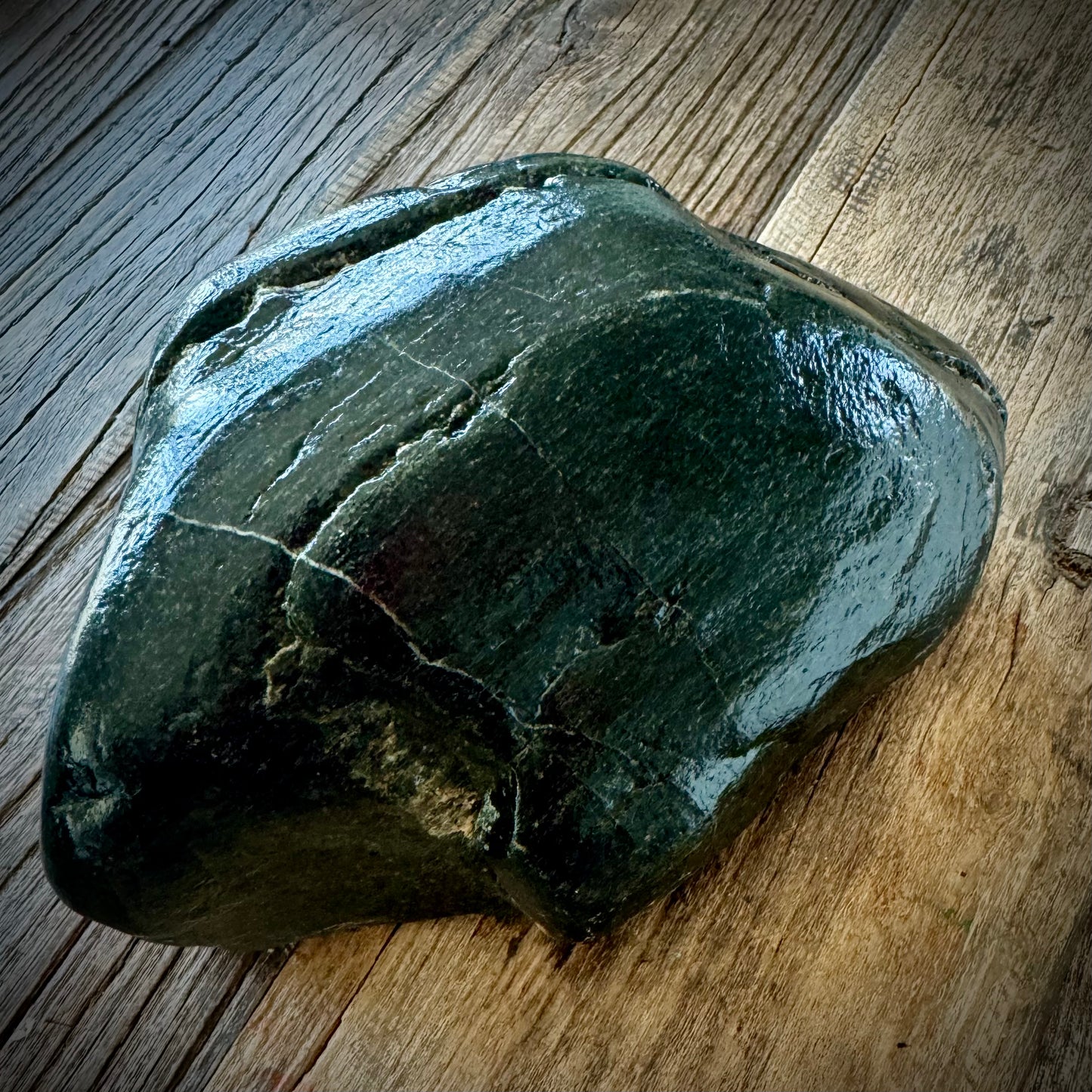 Great Lakes Stone Co. Coffee Table Rock: Deep Green Stone from Lake Michigan