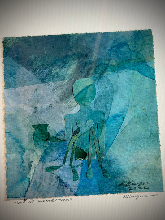 “Double Mastectomy”- Original framed artwork by Kristy Kurjan