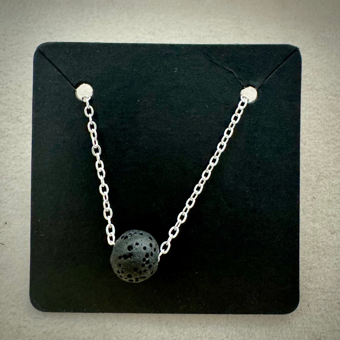 Aromatherapy Diffusion Lava Stone Necklace: Single Bead