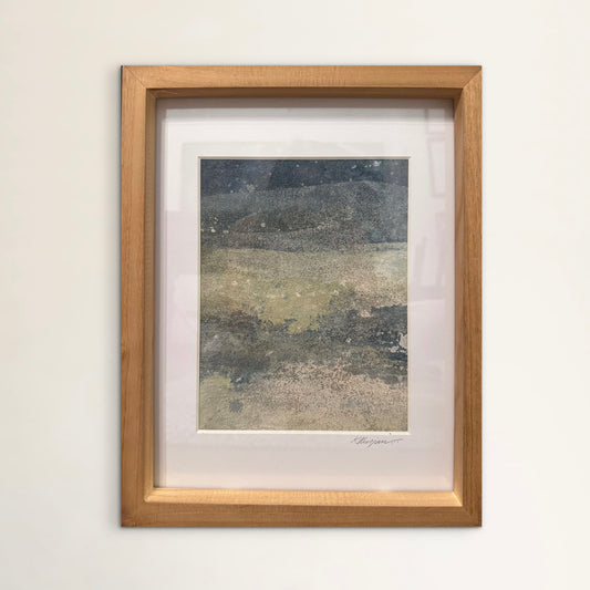 “Fresh Water Waves 2”- Original abstract framed painting on canvas by Kristy Kurjan
