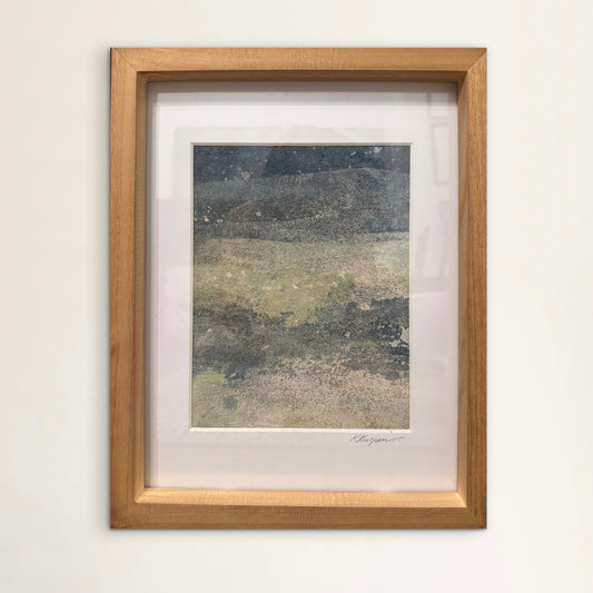 “Fresh Water Waves 1” - Original abstract framed painting on canvas by Kristy Kurjan