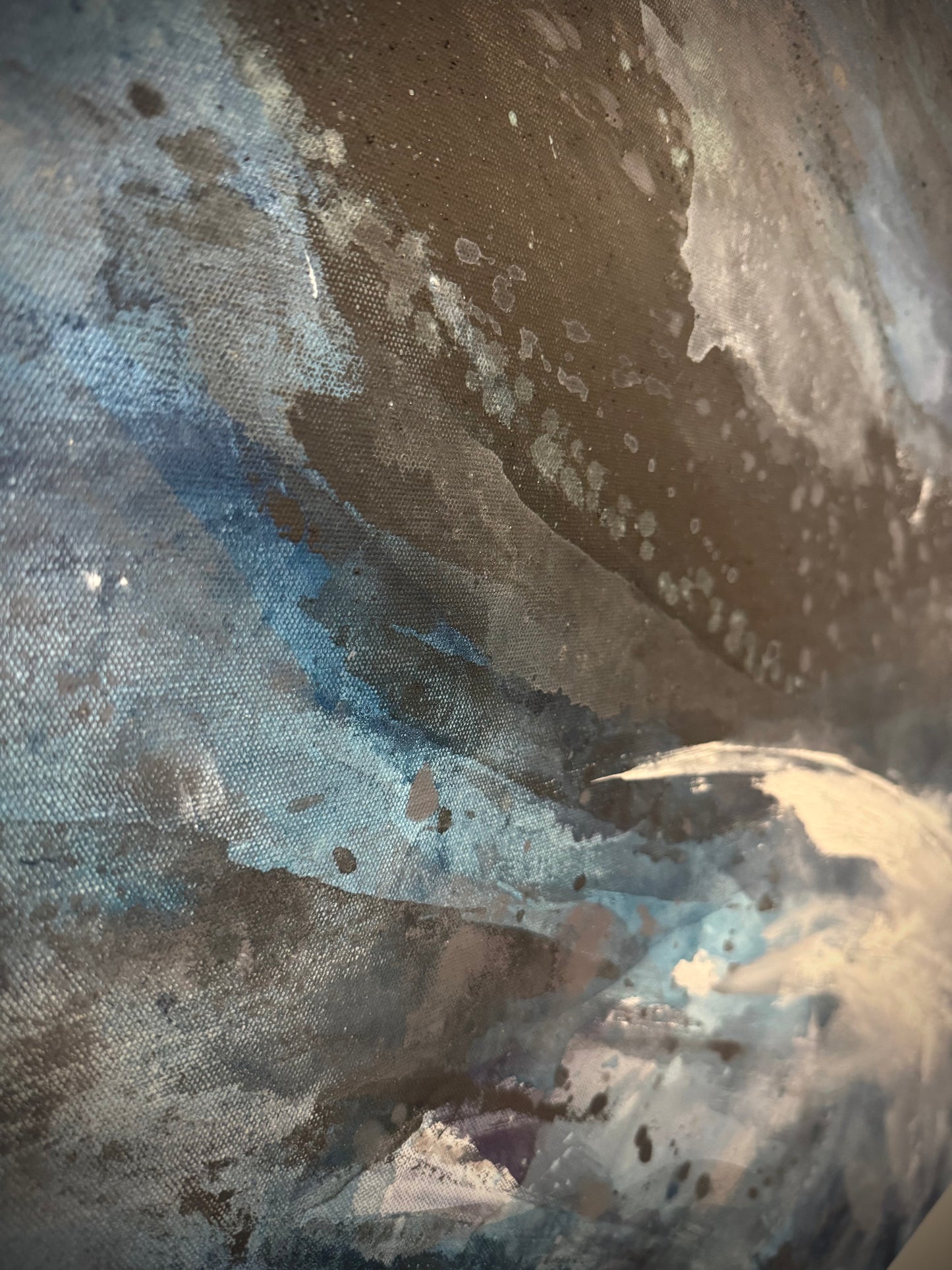 “Wading into Waves" - Original Abstract Painting by Kristy Kurjan