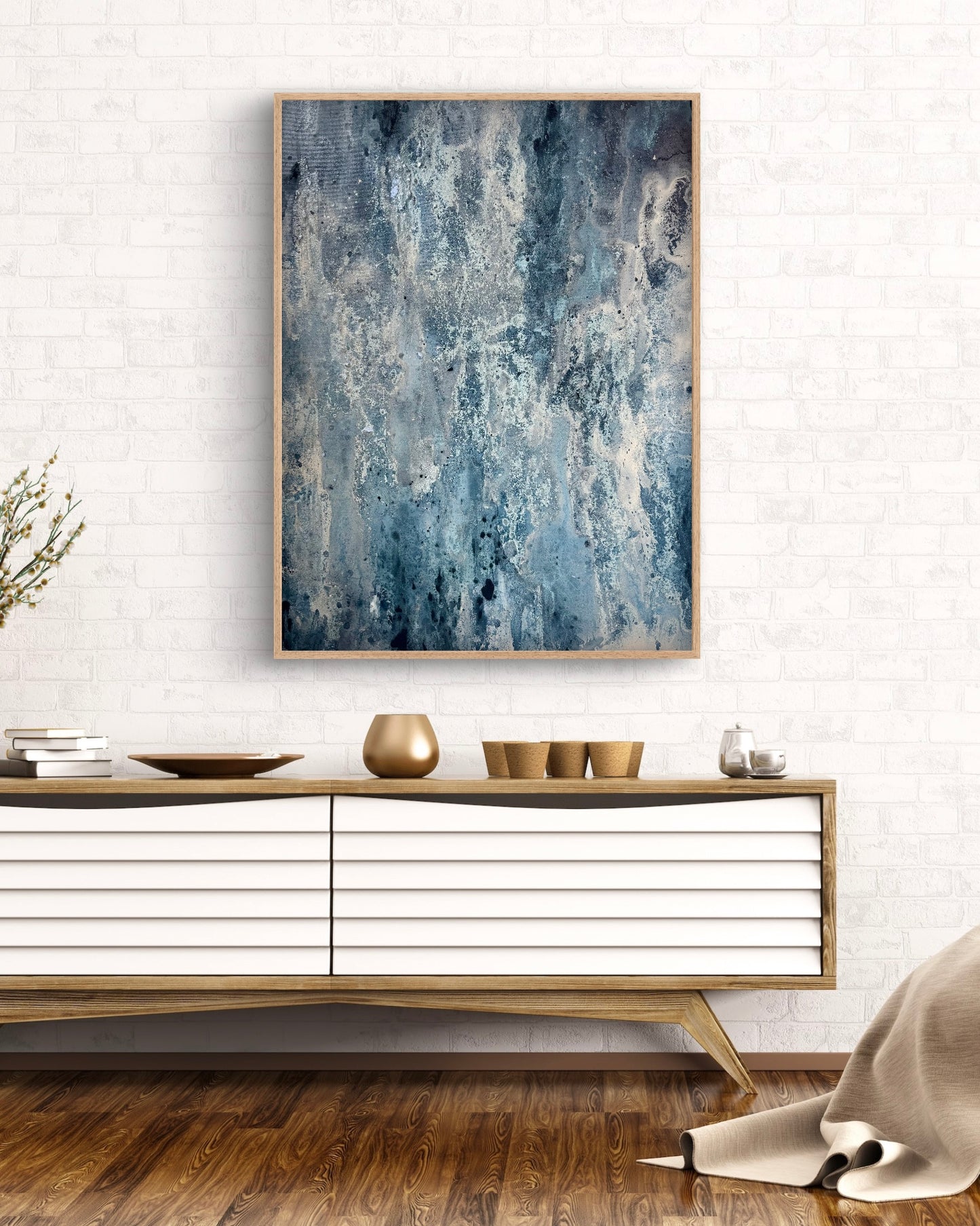 “We Are Water" - Original Abstract Painting by Kristy Kurjan