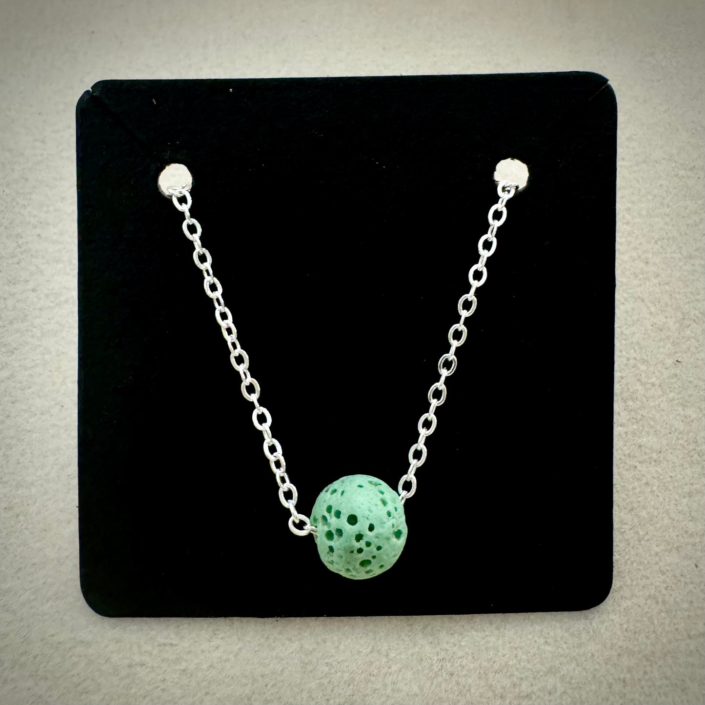 Aromatherapy Diffusion Lava Stone Necklace: Single Bead