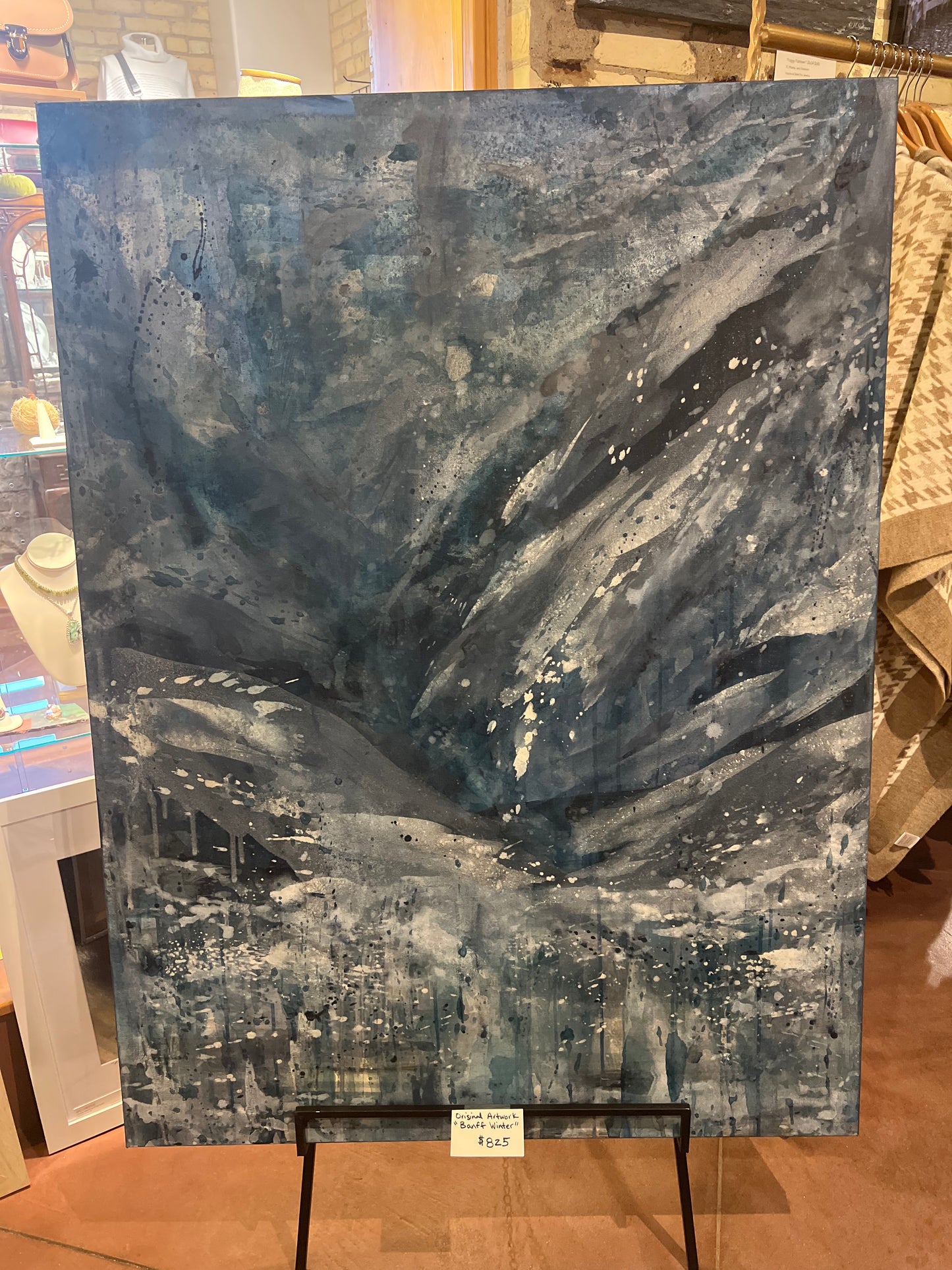 “Banff Winter”: Original Abstract by Kristy Kurjan