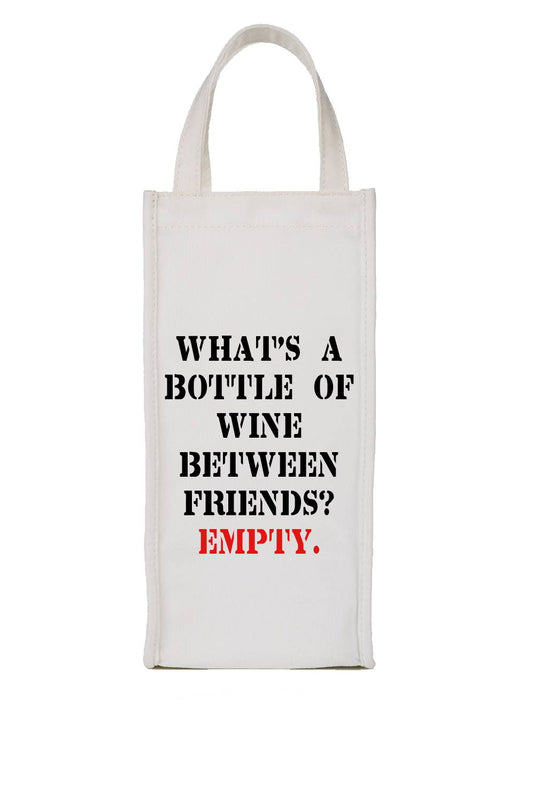 Wine Bag - Empty Bottle (Black/Red)