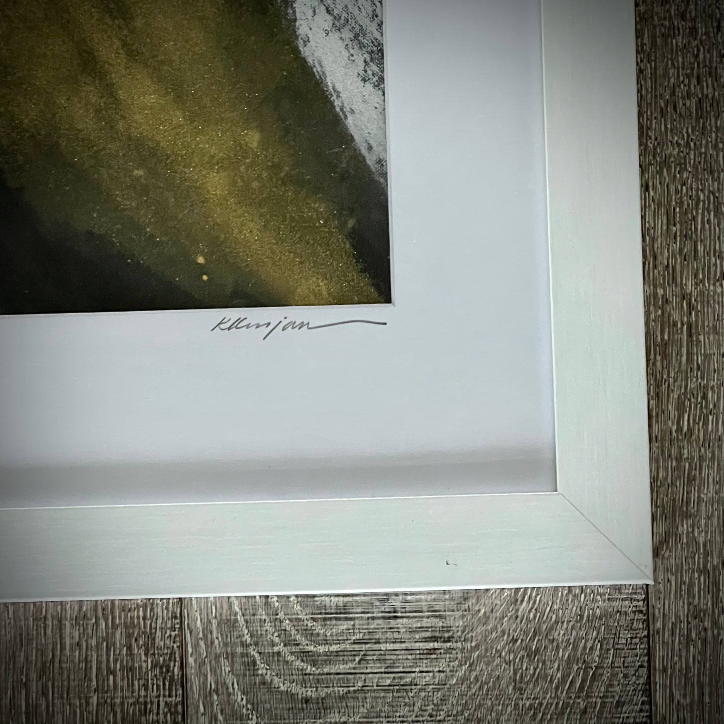 “Rise and Inspire”: Original abstract framed artwork by Kristy Kurjan