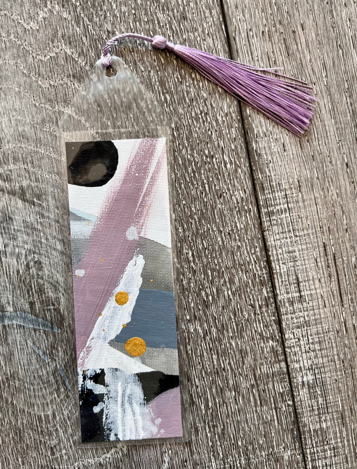 Original Hand Painted Artist Bookmark by Traverse City Abstract Artist, Kristy Kurjan