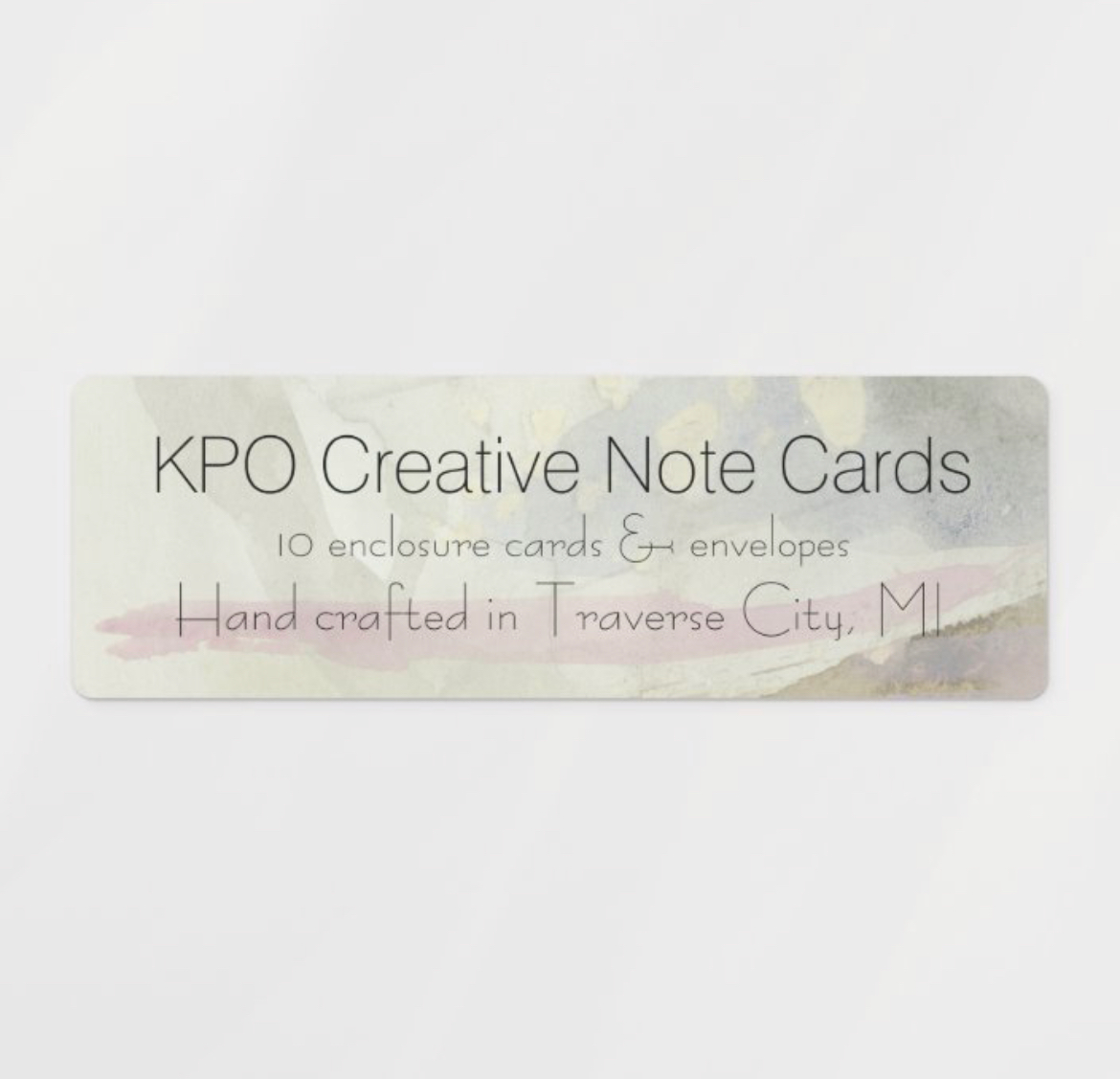 Set of 10 Notecards and Envelopes Original Abstract Art Note Card Set Flat Note Card, Size: 3.5" x 2.5", Paper: Matte Featuring original artwork by Traverse City, MI artist, Kristy Kurjan