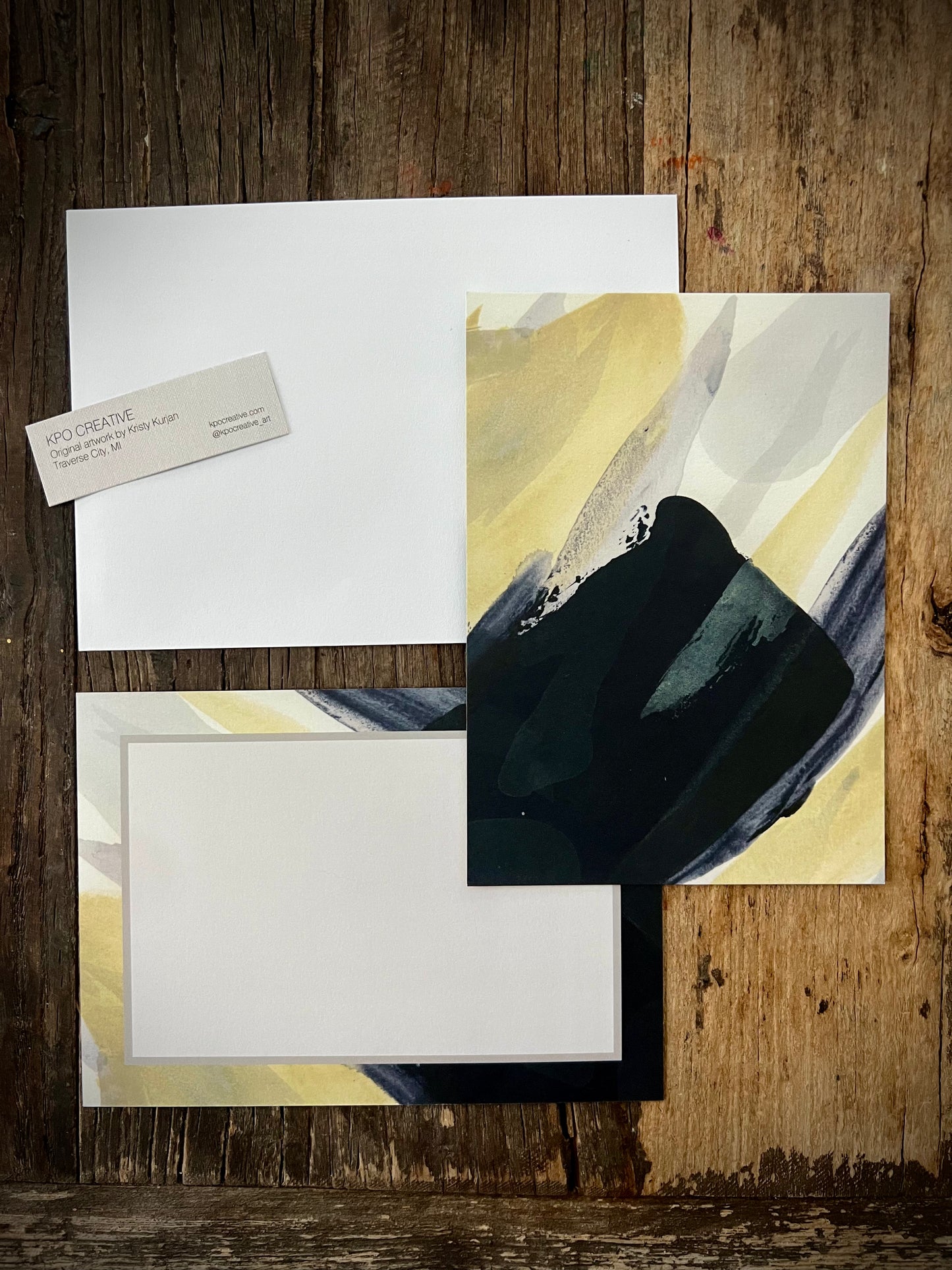 Set of 8 Flat Artist Note Cards with Envelopes