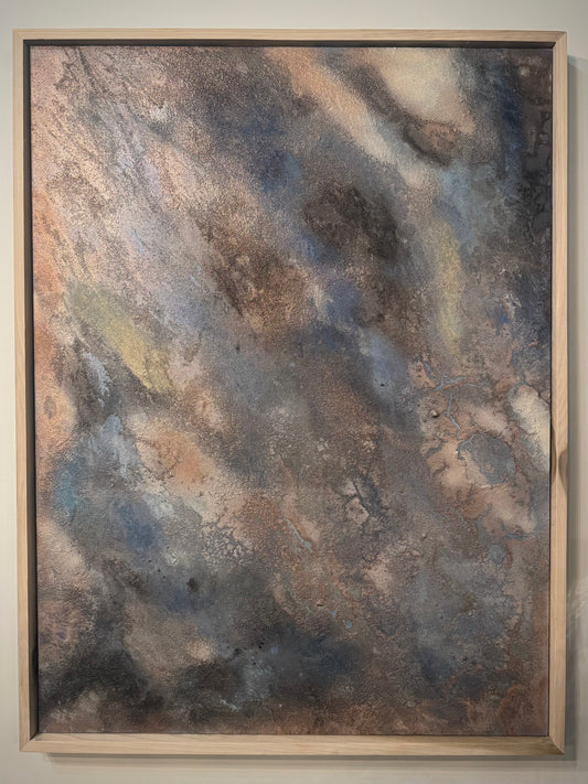 “Copper Calm" - Original Abstract Painting by Kristy Kurjan