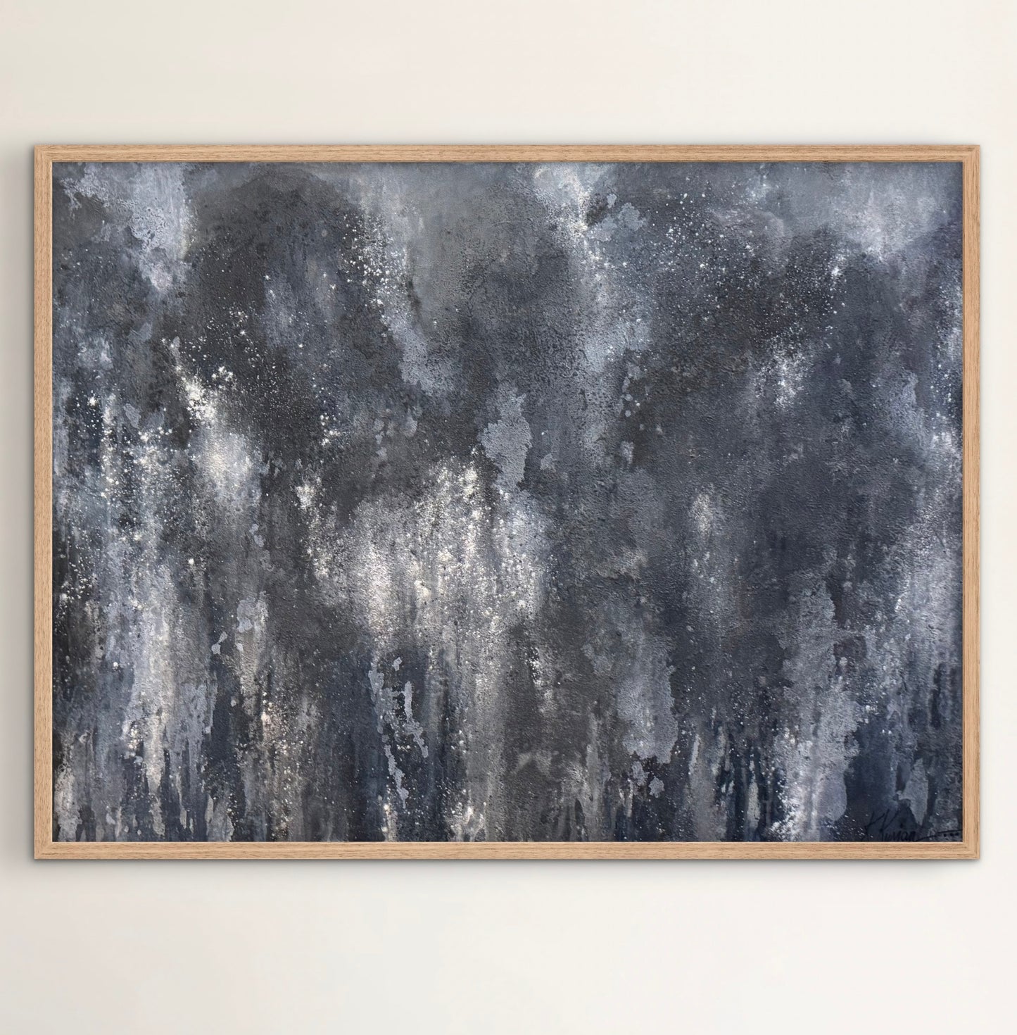 “Midnight Beauty" - Original Abstract Painting by Kristy Kurjan