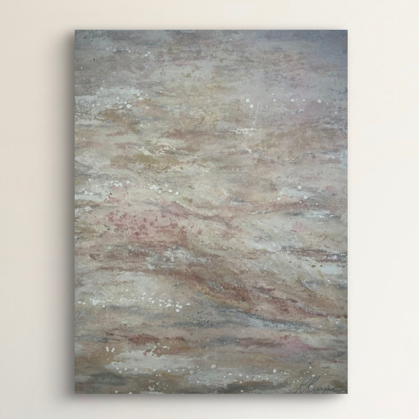 “Pink Sky"- Original Abstract Painting by Kristy Kurjan