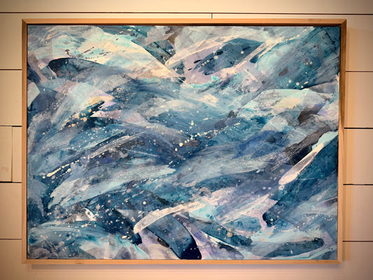 “Coastal Momentum" - Original Abstract Painting by Kristy Kurjan