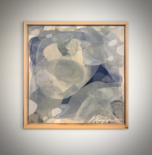 “Blue Views ”- Original framed artwork by Kristy Kurjan