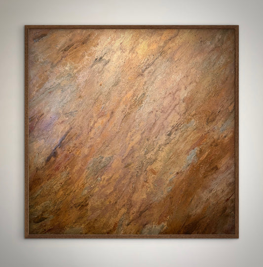 “Sedona Sunrise" - Original Abstract Painting with Custom Frame by By Kristy Kurjan