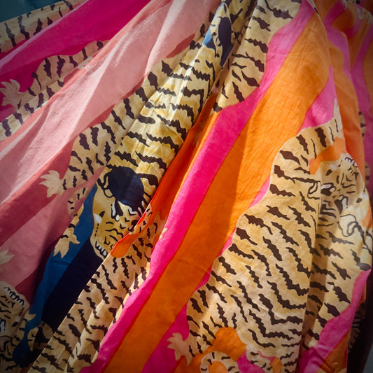 Tigers & Stripes: Cotton Kimono Robe