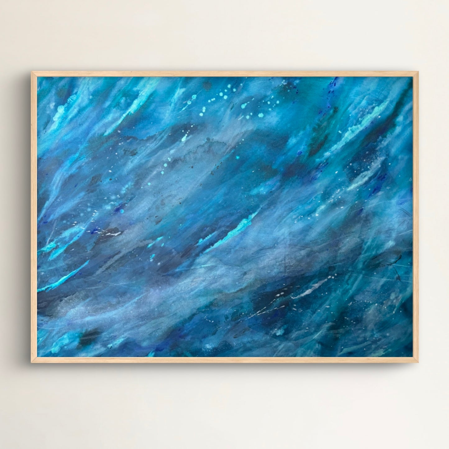 “Navigating Waves" - Original Abstract Painting by Kristy Kurjan