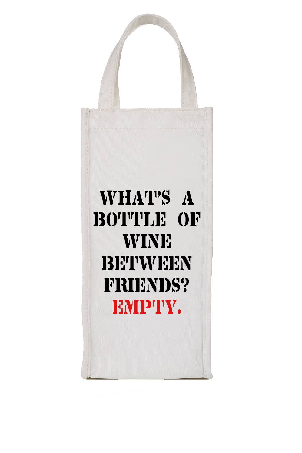 Wine Bag - Empty Bottle (Black/Red)