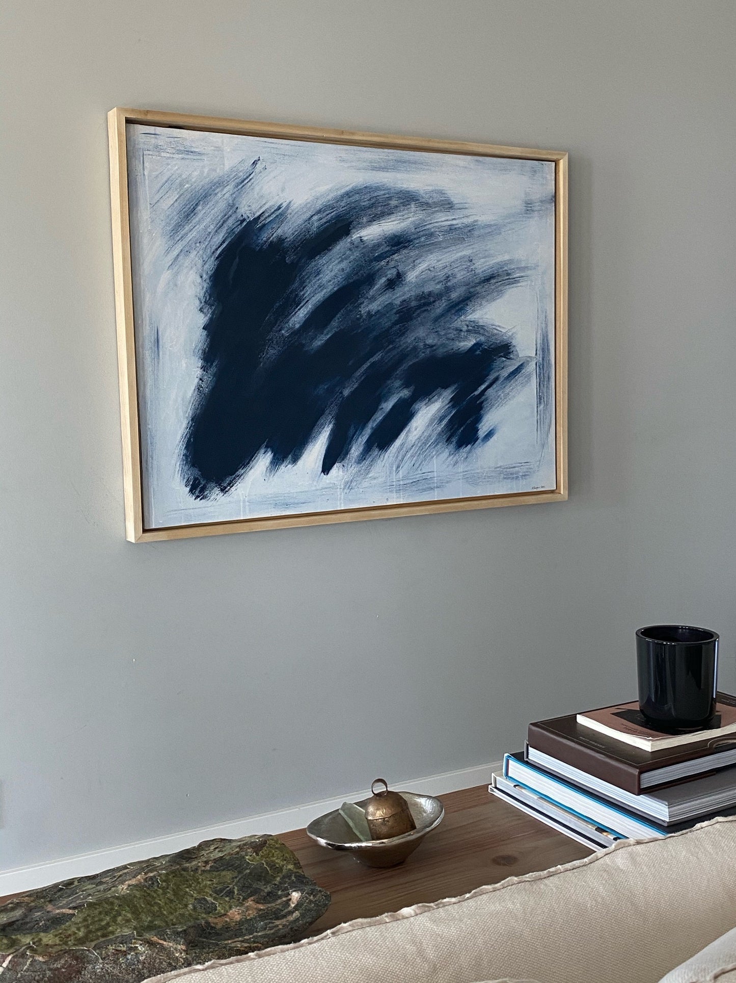 Navy Haze. Original abstract painting by By Kristy Kurjan
