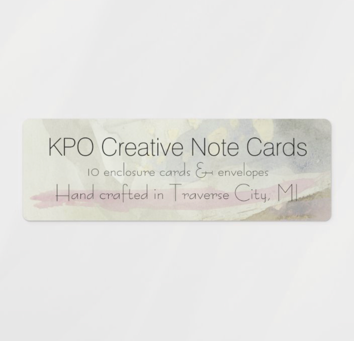 Set of 10 Notecards and Envelopes Original Abstract Art Note Card Set  Flat Note Card, Size: 3.5" x 2.5", Paper: Matte Featuring original artwork by Traverse City, MI artist, Kristy Kurjan