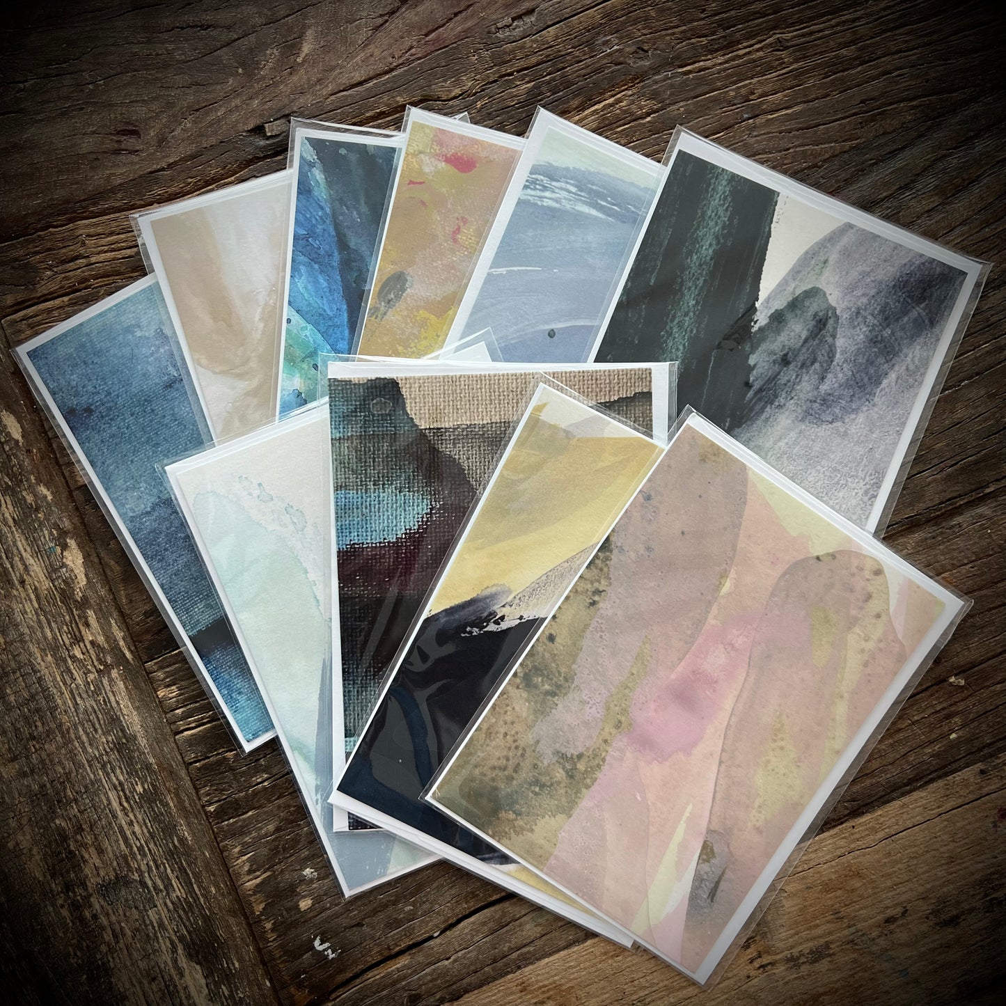 Set of 10 individually packaged art note cards 5” x 7” by Kristy Kurjan