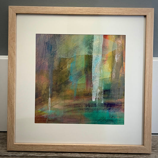 "Square Rainbow 2": Framed Original Abstract